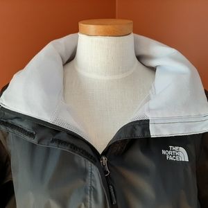 The North Face Rain Jacket XXL, black w/white trim